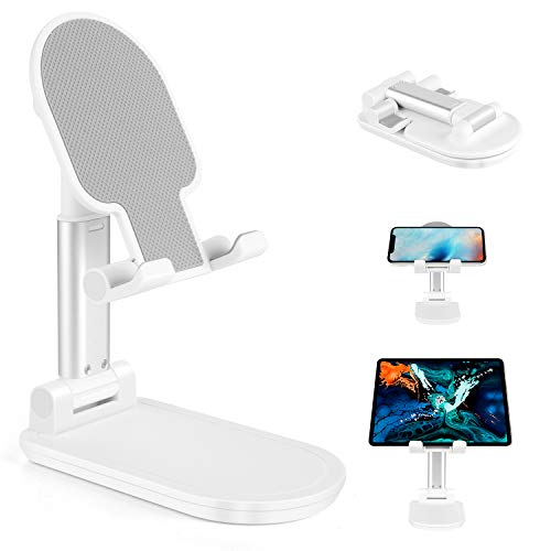 Eono by Amazon - Soporte Móvil Teléfono, Soporte Tablet Portátil Mesa Escritorio Plegable Multi-ángulo Ajustable en Altura para Dispositivos iPhone, Huawei, Samsung, Xiaomi, Kindle y iPad, Blanco Eono by Amazon - Soporte Móvil Teléfono, Soporte Tablet Portátil Mesa Escritorio Plegable Multi-ángulo Ajustable en Altura para Dispositivos iPhone, Huawei, Samsung, Xiaomi, Kindle y iPad, Blanco