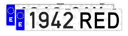EPM Matrículas para Coches Acrílicas (Juego 2 Unidades) Se entregan con Adhesivos o Tornillos para el Montaje. Larga Ordinaria 520x110 mm Homologación Europea. EPM Matrículas para Coches Acrílicas (Juego 2 Unidades) Se entregan con Adhesivos o Tornillos para el Montaje. Larga Ordinaria 520x110 mm Homologación Europea.