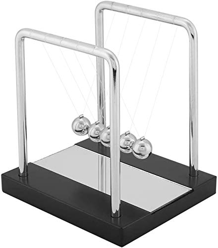 Equilibrio Bolas de juguete con espejo Newton's Cradle Bals Balls Base de madera Arte de la base en movimiento Juguetes para niños Adultos Physics Ciencia Péndulo Adornos Educativa Juguete Regalo Inic