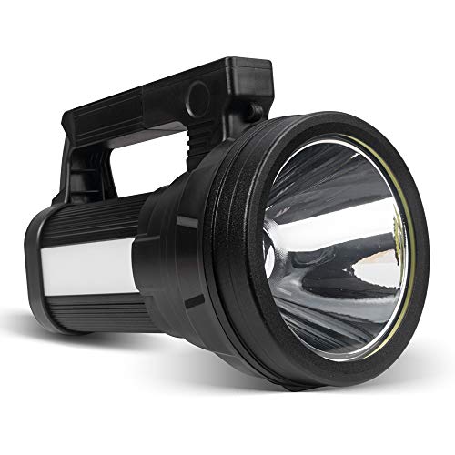 ERAY Linterna LED Recargable 15000 Lúmenes, Linternas LED Alta Potencia 3 en 1 10800mAh/ IPX4 Impermeable/ 6 Modos/Correa y Adaptador Incluido, Ideal para Camping, Ciclismo, Pesca - 2020 Actualizado
