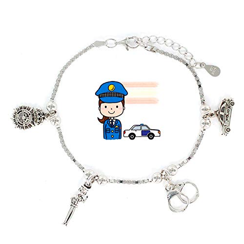 Eres lo mas mujer Pulseras Profesiones Plata (Policía) Eres lo mas mujer Pulseras Profesiones Plata (Policía)