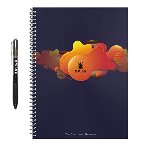 Erus Cuaderno Reutilizable Inteligente - Tamaño De Papel A4 - Cuaderno Espiral Borrable - Cuaderno Conectado iOS Android Compatible Google Drive/iCloud/Dropbox/Email