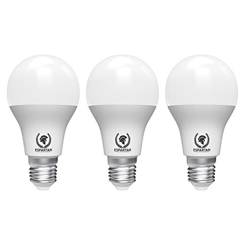 Espartan Bombilla LED E27 Luz cálida 12W, 3000K, 980 lúmenes - 3 unidades