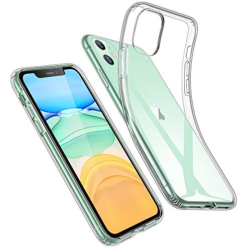 ESR Funda Transparente para iPhone 11, Carcasa Protectora Transparente de iPhone XI con Suave TPU, Funda Delgada de Suave Silicona para iPhone 11 6,1” (2019), Transparente Serie Essential Zero