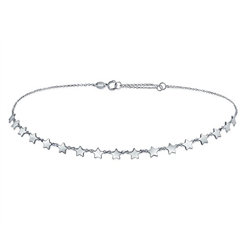Estrellas Patrióticas Colgando Suerte Estrella Clavícula Gargantilla Collar De Plata Esterlina 925 Mujer Ajustable Estrellas Patrióticas Colgando Suerte Estrella Clavícula Gargantilla Collar De Plata Esterlina 925 Mujer Ajustable