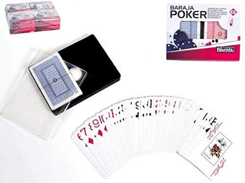 EUROXANTY® Baraja de Cartas Poker Clasica | Alta Calidad y Durabilidad | 54 Cartas | Resistentes al Desgaste | Poker, Gin Rummy, Texas Hold’em | (2 Barajas sin dados)