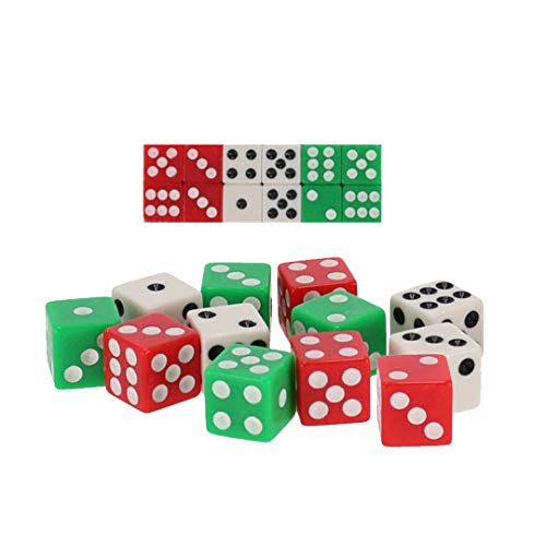 EUROXANTY® Dados de Colores | Dados con Puntos | Juegos de Azar | Juegos de Mesa | Multitud de Juegos | Dados | Dados opacos (12 Unidades)