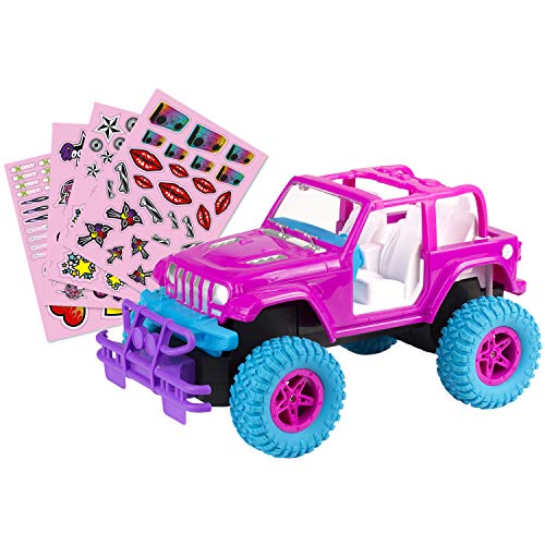 EXOST - Coche teledirigido - Crossroad - Coche personalizabe - Todo-Terreno - Rosa - Escala 1:14 - Pegatinas Incluidas