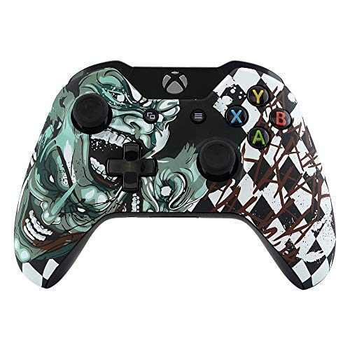 eXtremeRate Carcasa para Mando Xbox One Standard Accesorios Protectora Tacto Suave Placa Frontal Funda Delantera Kit de reemplazo Cubierta Shell para Controlador de Xbox One Original(Payaso)