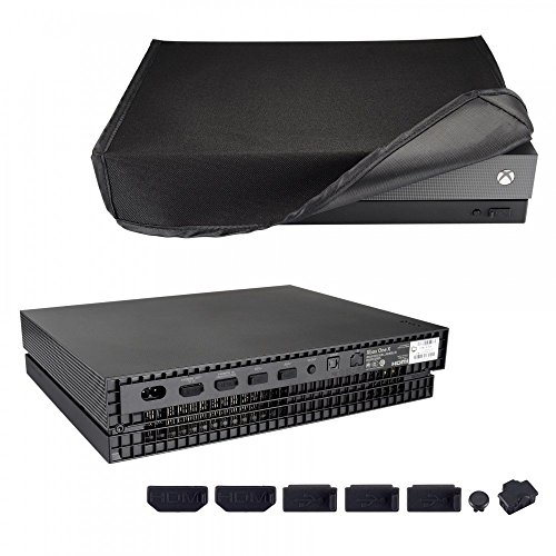 eXtremeRate Guardapolvo para Xbox one X Funda contra el polvo Cubierta Protectora Horizontal para la consola de Xbox one X Diseño de doble capa Corte preciso para puerto de cable de fácil acceso Negro eXtremeRate Guardapolvo para Xbox one X Funda contra el polvo Cubierta Protectora Horizontal para la consola de Xbox one X Diseño de doble capa Corte preciso para puerto de cable de fácil acceso Negro