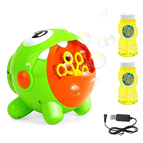 EXTSUD Máquina de Burbujas para Niños, Juguete de Baño para Bebés, con 2 Botellas de Burbujas, Regalo para Niños, Apto para Fiestas, Cumpleaños, Bodas al Aire Libre etc EXTSUD Máquina de Burbujas para Niños, Juguete de Baño para Bebés, con 2 Botellas de Burbujas, Regalo para Niños, Apto para Fiestas, Cumpleaños, Bodas al Aire Libre etc