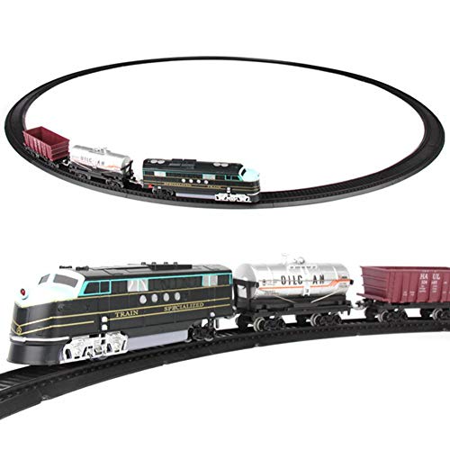 Exuberanter Tren Electrico Juguete, Locomotora Tren + Vagón De Mercancías/Vagón De Pasajeros/Vagón Portacontenedores + 16 Vías, Tren De Juguete para Niños De 3-16 Años Exuberanter Tren Electrico Juguete, Locomotora Tren + Vagón De Mercancías/Vagón De Pasajeros/Vagón Portacontenedores + 16 Vías, Tren De Juguete para Niños De 3-16 Años
