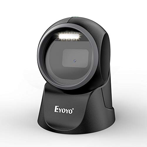 Eyoyo 1D 2D QR Escáner de Código de Barras de Escritorio, Lector de Código de Barras Omnidireccional con Escaneo de Detección Automática Manos Libres para POS, PC, Supermercado y Librería(EY-7130) Eyoyo 1D 2D QR Escáner de Código de Barras de Escritorio, Lector de Código de Barras Omnidireccional con Escaneo de Detección Automática Manos Libres para POS, PC, Supermercado y Librería(EY-7130)