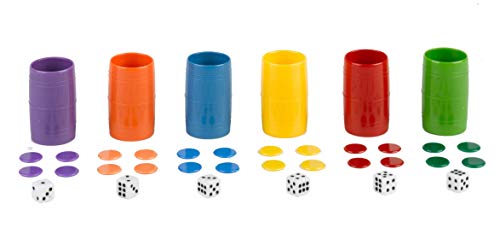 Falomir- Acc Parchís Set Completo de 6 cubiletes de plástico. Juego de Mesa (Accesorios), Multicolor (27934) Falomir- Acc Parchís Set Completo de 6 cubiletes de plástico. Juego de Mesa (Accesorios), Multicolor (27934)