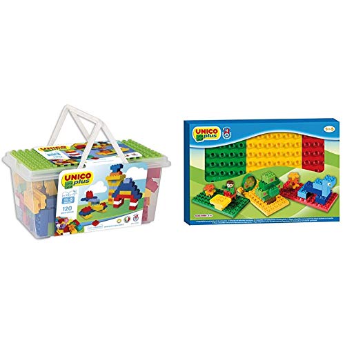 Falomir- Contenedor Juego de construcción, Multicolor (8502) + Juego de construcción para niños