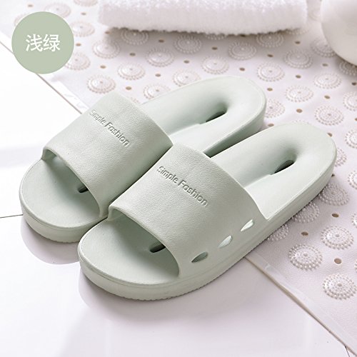 fankou Fugas de Agua Zapatillas Verano la vulnerabilidad Femenina, Cuarto de Baño en-Suite con Baño de Espuma Gruesa Ligero, Fresco Minimalista Zapatillas Hombres y,37-38, la luz Verde