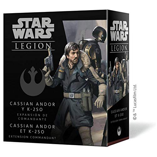 Fantasy Flight Games- Star Wars Legion - Cassian Andor y K-2S0 Expansión de Comandante, Color (SWL59ES)