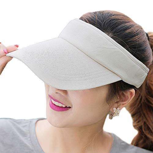 Fasbys Multiple Colors Sun Visors for Women and Men, Long Brim Thicker Sweatband Adjustable Hat for Golf Cycling Fishing Tennis Running Jogging and Other Sports (Beige) Fasbys Multiple Colors Sun Visors for Women and Men, Long Brim Thicker Sweatband Adjustable Hat for Golf Cycling Fishing Tennis Running Jogging and Other Sports (Beige)