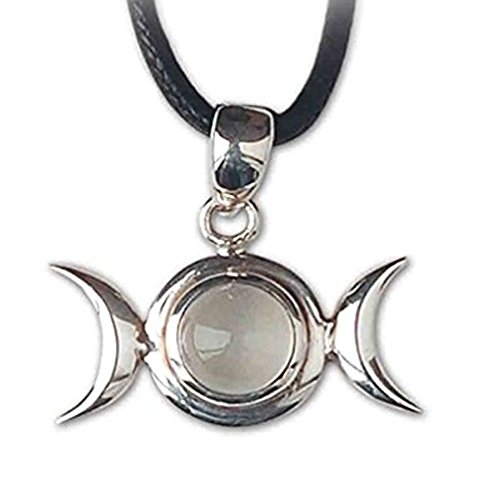 Fase de la Luna Celta Colgante 925 plata joyas etNox - mental habilidades - con una correa de piel Fase de la Luna Celta Colgante 925 plata joyas etNox - mental habilidades - con una correa de piel