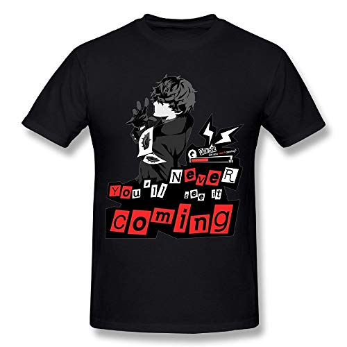 Fashion Game Persona 5 Joker T Shirt Fashion Never See It Coming T- Shirt Man Camiseta