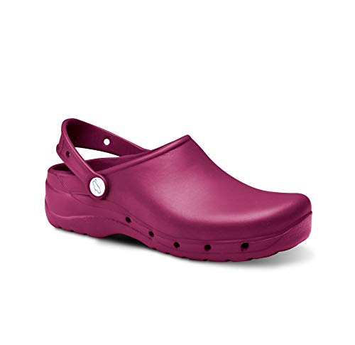Feliz Caminar - Zuecos Sanitarios Flotantes, Burdeos, 39 EU Feliz Caminar - Zuecos Sanitarios Flotantes, Burdeos, 39 EU