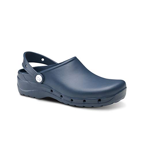Feliz Caminar - Zuecos Sanitarios Flotantes, Marino, 38 EU Feliz Caminar - Zuecos Sanitarios Flotantes, Marino, 38 EU