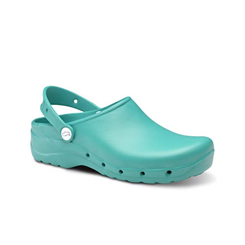 Feliz Caminar - Zuecos Sanitarios Flotantes, Verde, 38 EU Feliz Caminar - Zuecos Sanitarios Flotantes, Verde, 38 EU