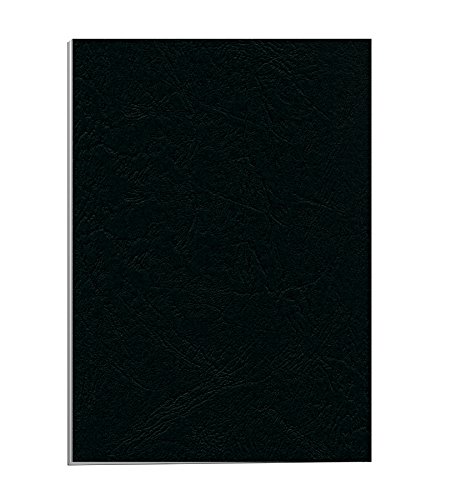 Fellowes Portadas para encuadernar de cartón símil piel Delta Cuero, extra rígido, 250 micras, 100% reciclables, formato A4, con certificación FSC, pack de 25, color negro Fellowes Portadas para encuadernar de cartón símil piel Delta Cuero, extra rígido, 250 micras, 100% reciclables, formato A4, con certificación FSC, pack de 25, color negro