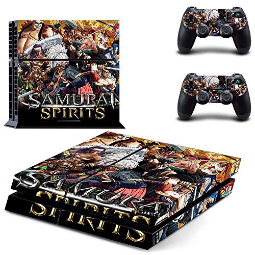 FENGLING Juego Samurai Shodown Spirits Pegatina de Piel para Consola Playstation 4 y 2 Controladores Skins Ps4 Pegatinas Accesorio de Vinilo