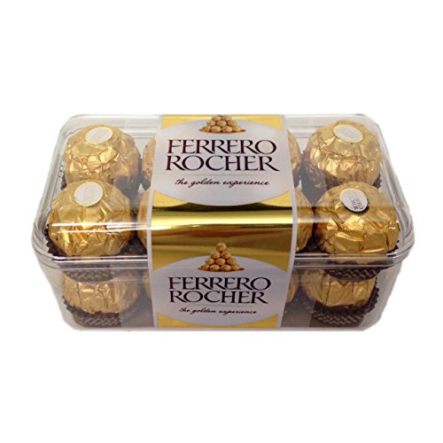 Ferrero Rocher - Caja de Regalo con 16 Piezas - 200g - Caja de Regalo Chocolates Ferrero Rocher 16 Piezas 200g, Caja Individual