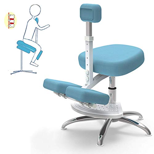 FHKBB Silla de Rodillas ergonómica, Silla de Estudio para niños Taburete de Altura Ajustable para niños y niñas con Protector de Pecho Ajustable de 6 Engranajes, Ideal para Corregir la p FHKBB Silla de Rodillas ergonómica, Silla de Estudio para niños Taburete de Altura Ajustable para niños y niñas con Protector de Pecho Ajustable de 6 Engranajes, Ideal para Corregir la p