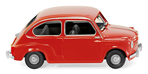 Fiat 600, rojo - Modelo de Auto, modello completo - Wiking 1:87