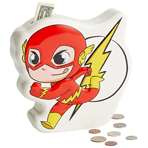 Figura Banco de Dinero Flash, DC Comics, Multicolor, cerámica, Enesco