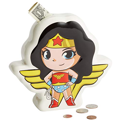 Figura Banco de Dinero Wonder Woman, DC Comics, Multicolor, cerámica, Enesco