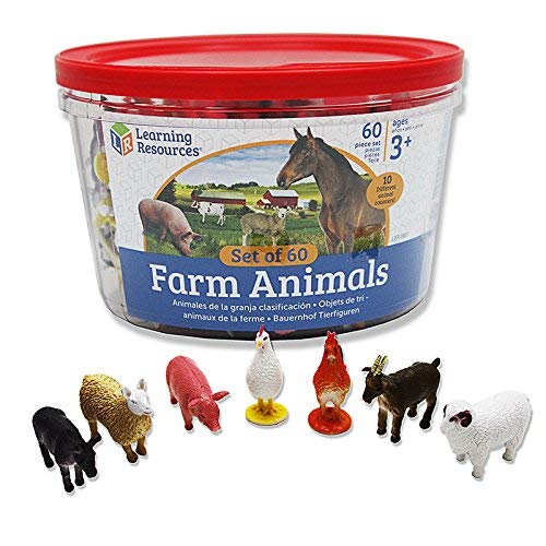 Figuras de animales de la granja de Learning Resources , color/modelo surtido Figuras de animales de la granja de Learning Resources , color/modelo surtido