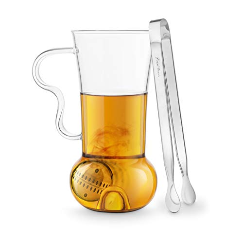 Final Touch - Rodillo de infusión de té (400 ml, pinzas y filtros de bola de infusión, incluye infusor de té de 14 onzas, juego de regalo Final Touch - Rodillo de infusión de té (400 ml, pinzas y filtros de bola de infusión, incluye infusor de té de 14 onzas, juego de regalo