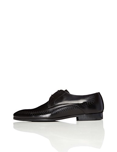 find. Zapatos De Cordones con Perforaciones para Hombre, Negro (Black), 45 EU