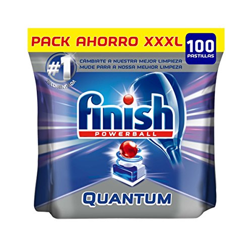 Finish Powerball Quantum Max - Pastillas para el lavavajillas, formato 100 unidades