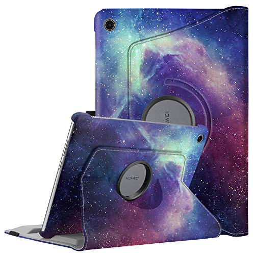 Fintie Funda Giratoria para Huawei MediaPad M5 Lite 10 - Rotación de 360 Grados Carcasa con Función de Soporte y Auto-Reposo/Activación para Huawei MediaPad M5 Lite 10,1 Pulgadas 2018, Galaxia