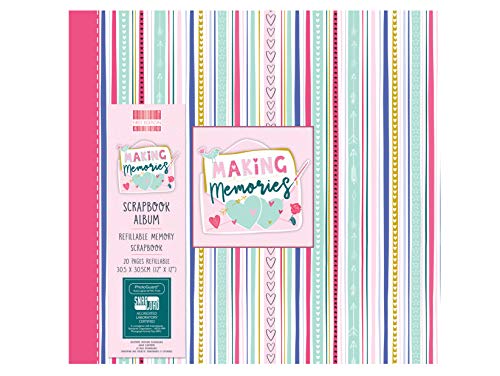 First Edition Fealb096 12”X12” Scrapbook Album-Making Memories-Jessica Hogarth-20 Pages, Snapload Photoguard, Refillable, Acid, Lignin & Pvc Free, Multicolor, One Size First Edition Fealb096 12”X12” Scrapbook Album-Making Memories-Jessica Hogarth-20 Pages, Snapload Photoguard, Refillable, Acid, Lignin & Pvc Free, Multicolor, One Size