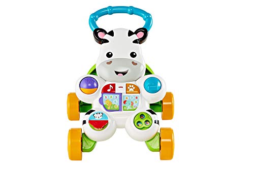 Fisher-Price Andador Cebra Parlanchina Primeros Pasos con Musica y Luces, Correpasillo + 6 Meses (Mattel GXC34)