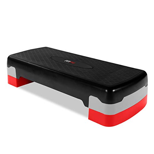 FITFIU Fitness PS-150 - Plataforma Step Fitness regulable, Stepper Aróbic y Cardio para ejercicios Gimnasia en casa 70x30x11cm FITFIU Fitness PS-150 - Plataforma Step Fitness regulable, Stepper Aróbic y Cardio para ejercicios Gimnasia en casa 70x30x11cm