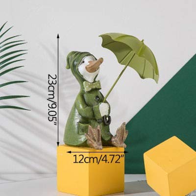 FKERYE Elevar Divertido Pato Un Paraguas de la Historieta Figuras for la decoración del hogar Adornos de Resina de Artware niños Juguetes Miniatura Modelo de la decoración (Color : A) FKERYE Elevar Divertido Pato Un Paraguas de la Historieta Figuras for la decoración del hogar Adornos de Resina de Artware niños Juguetes Miniatura Modelo de la decoración (Color : A)