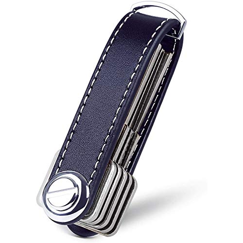 flintronic Organizador de Llaves | Llavero de Cuero Genuino | Titular de la Llave de Bolsillo Inteligente con un Elegante Estuche para Regalo (Sostiene Entre 7 y 9 Teclas Múltiples) - Azul flintronic Organizador de Llaves | Llavero de Cuero Genuino | Titular de la Llave de Bolsillo Inteligente con un Elegante Estuche para Regalo (Sostiene Entre 7 y 9 Teclas Múltiples) - Azul