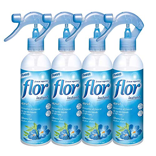 Flor Instant Perfume para la ropa, fragancia azul - pack de 4 Flor Instant Perfume para la ropa, fragancia azul - pack de 4