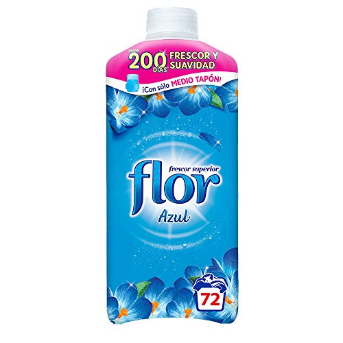 Flor - Suavizante para la ropa concentrado, aroma azul - 72 dosis