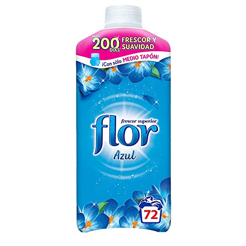 Flor - Suavizante para la ropa concentrado, aroma azul - 72 dosis Flor - Suavizante para la ropa concentrado, aroma azul - 72 dosis