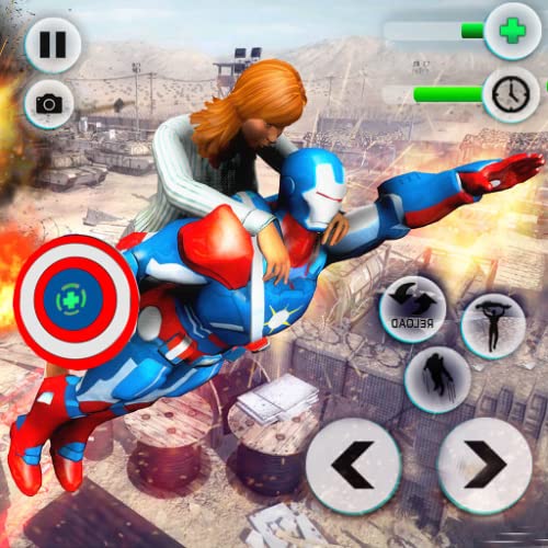 Flying Robot Captain Superhero City Survival Battle