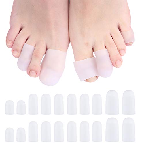 Fodlon Punteras de Gel, Protectores de Dedos del Pie Gel de Silicona Punteras Almohadillas para Prevenir Ampollas Callos