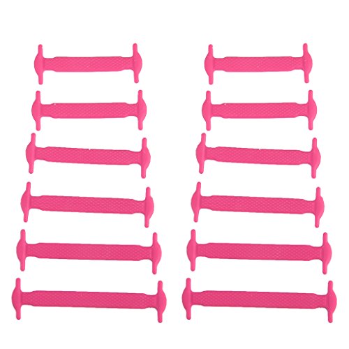 Footful 1 Par Cordones Cuerdas Elástico de Zapatos Silicona Color Rosa sin Corbata para Niños